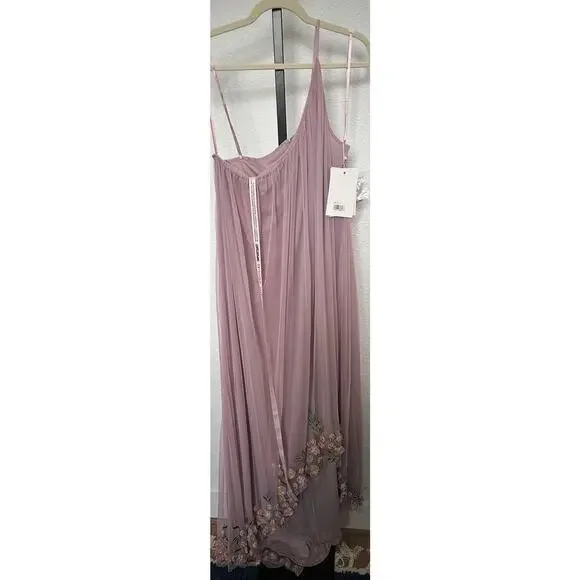 Mac DuggalEmbellished One Shoulder Trapeze Gown